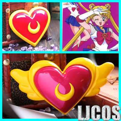 taobao agent [LJCOS] COSPLAY Pruder Beautiful Sailor Moon Wild Rabbit's chest decorated wings, moonlight heart badge