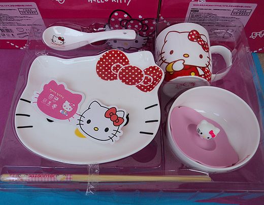 

Набор фарфоровой посуды Hello kitty