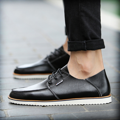 【时尚平板鞋】_英伦皮鞋图片_男商务鞋价格_搭配分享 - 爱逛街