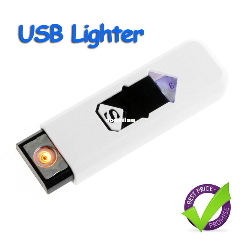 

периферийные устройства USB 5pcs/lot White Electronic USB Cigar Cigarette Lighter Rechar