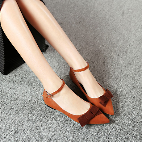 【秋季单鞋】_蝴蝶结尖头女鞋图片_蝴蝶结女鞋价格_搭配分享 - 爱逛街