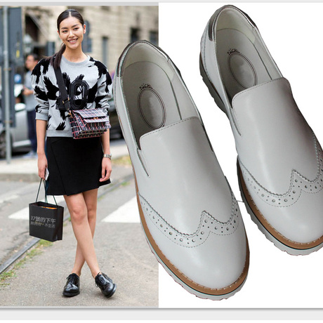 【厚底松糕鞋】_布洛克平底女鞋图片_平底布洛克女鞋价格_搭配分享