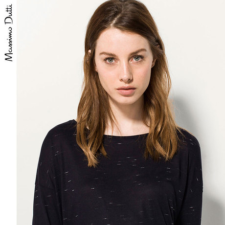 秋冬折扣 massimo dutti 女装 斑纹长袖 t 恤 06871889401