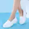 Giày y tá nữ đế mềm da trắng đế phẳng nêm thoải mái thoáng khí chống trượt bệnh viện mùa thu đông 2019 phong cách mới 