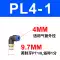 cút nối khí nén Đầu nối nhanh khí quản khí nén PL8-02 Đầu nối nhanh PL8-02 khuỷu tay ren đen 4-M5/6-01/10-03 đầu nối máy nén khí đầu nối ống hơi 6mm Đầu nối khí nén