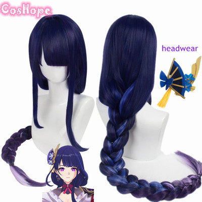 taobao agent COSHOPE thunderbolt general Radin Shogun original god blue -purple wig COS high -temperature silk shape model