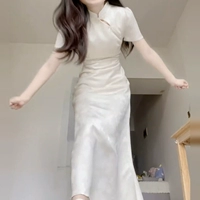 [Абрикосовый цвет] (Маленькие наряды/простые и щедрые/супер красивые и красивые уникальные корейские атмосферные наряды/наряды в стиле комнаты/легкая роскошь и высокий уровень)