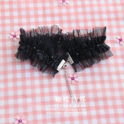 taobao agent Metal white black necklace, choker, bracelet, accessory