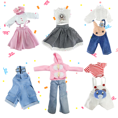 taobao agent Doll, overall, realistic jeans for leisure, trousers, toy, clothing, 30 cm