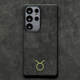 Textured Matte Black Minimalist Suede Microfiber Phone Case for Galaxy S25, S25+, and S25 Ultra