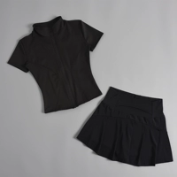 Черная мини-юбка, юбка, короткий рукав