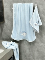 Синее банное полотенце, полотенце для волос
