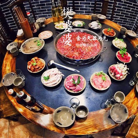 土菜餐具套装 粗陶碗土碗 火锅摆台餐具套装中式特色餐具 碗包邮