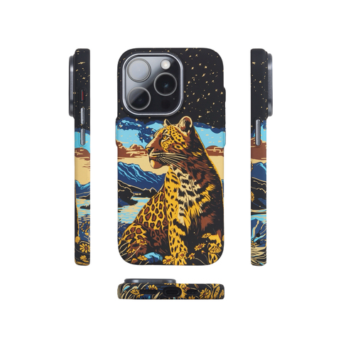 Urban Blue-Eyed Cat Feather Portrait iPhone Case
