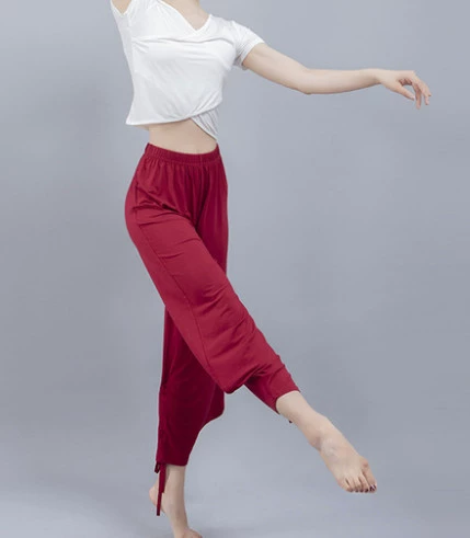 Современные черные штаны для йоги для школьников, из полиэстера, свободный крой