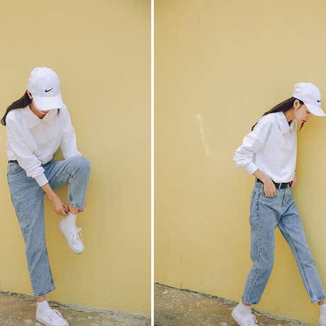 【白色女棒球帽】_女同款棒球帽图片_白色棒球帽价格_搭配分享 - 爱