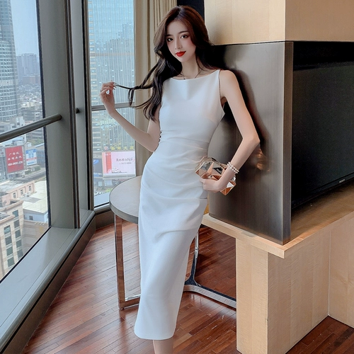 Летняя белая цветная сексуальная юбка, платье без рукавов, открытые плечи, яркий броский стиль