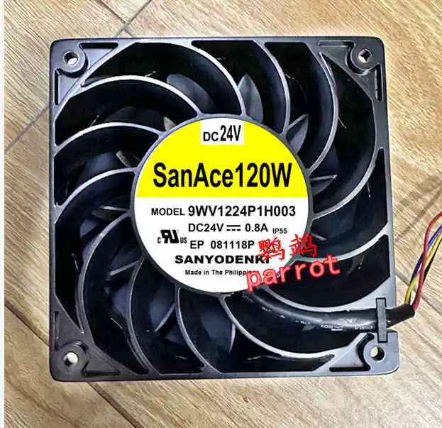 9WV1224P1H003/001/Sanyo 24V 0.8A mới 12CM4 dây quạt tản nhiệt Nhật Bản khung nhôm