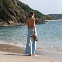 Пляжное платье подходит для фотосессий, юбка, эффект подтяжки, с открытой спиной