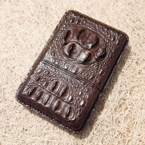 Портсигар, креативный портативный защитный чехол, крокодил, из натуральной кожи