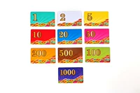 Бесплатная доставка тонкая карта Mahjong Machine Chip Card Чип Чип монета шахматы и карта развлекательная монета для чипсов квадратный пластиковый ваучер