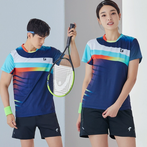 Быстросохнущая форма подходит для мужчин и женщин для бадминтона для профессионального тенниса, штаны, комплект, футболка для настольного тенниса, в корейском стиле, сделано на заказ
