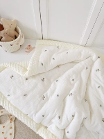 Марля вышивая оливковая зима