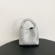Серебряная маленькая сумка через плечо, цепь, плетеная небольшая сумка