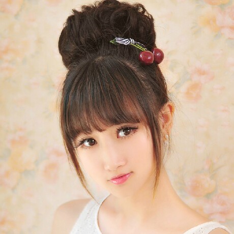 真发假丸子头 假发发包 真发蓬松花苞头 卷发包假发包新娘赫本头