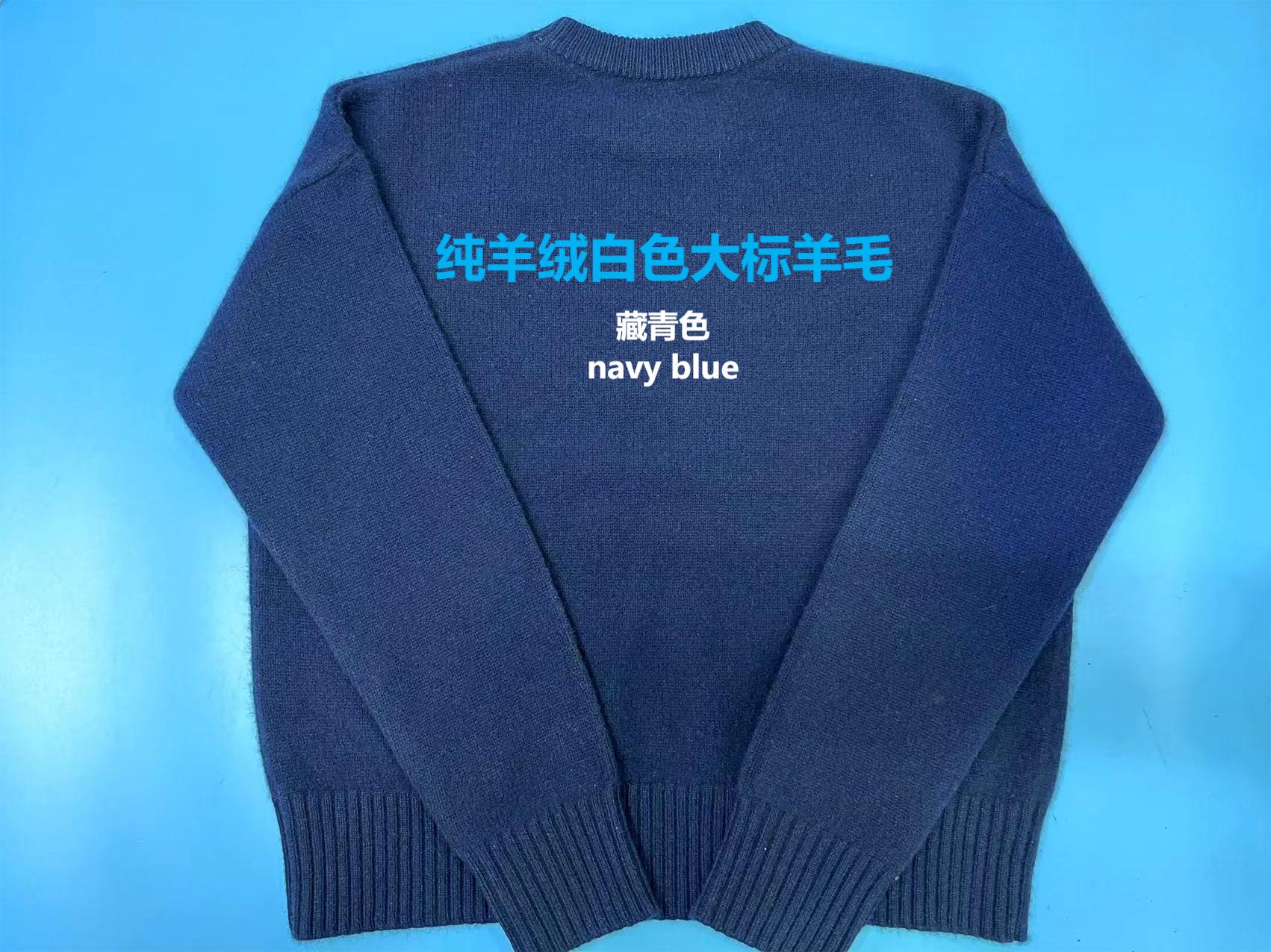 Item Thumbnail for 2023纯羊绒白色大标毛衣