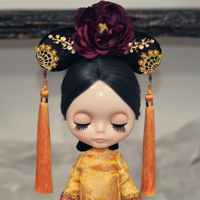 taobao agent BLYTHE Xiaoyu Ancient Fit Mini Baby Use the headgear flag, the first finished product \ material bag
