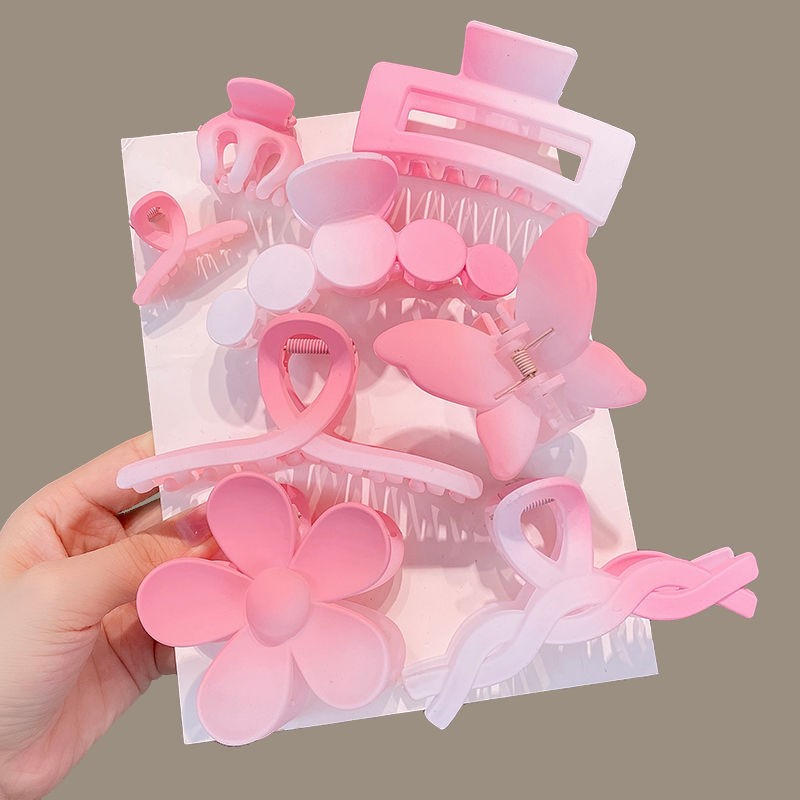 Gradient peach pink 8 piece set