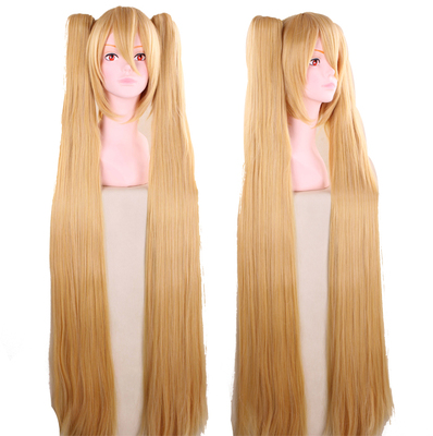 taobao agent COS wig | Rosa | Women's Edition Eyebrows | Bang Shou Zao Miao | Hatsune Miku | Real Red | Mixed Gold | Double Ponytail