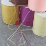 Белая шифоновая прозрачная лента, 3mm, 910м