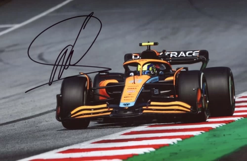 Ландо Норрис Подпись Фотографии Ландо Норриса, прикрепленная коробка № 2