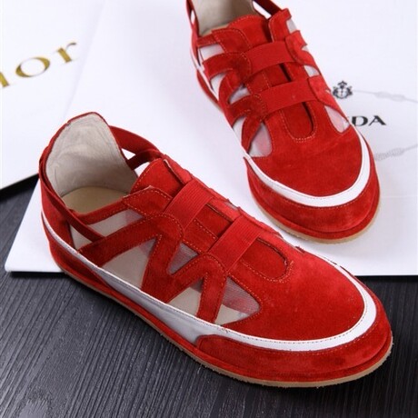 【真皮网面鞋】_红色单鞋图片_价格_搭配分享 - 爱逛街手机版