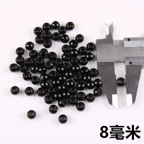 Черные бусины, аксессуары, плетеный мобильный телефон ручной работы, аксессуар для волос, резинка для волос, связать своими руками