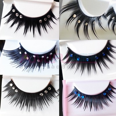 taobao agent 4 Performance of the Latin stage for sale, exaggerated drilling pseudo -eye eyelashes AB series thick curled children's adult