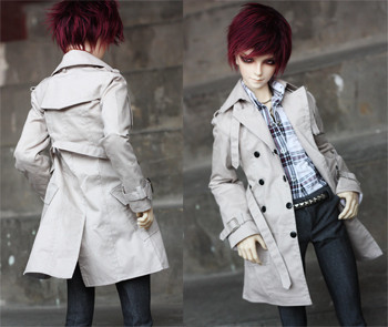 taobao agent 4 minutes 3 minutes 17/Pu Shi Ghost 2/BJD.SD double -breasted slim beige trench coat/oblique pocket