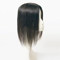 Трикотажный парик на макушку изготовленный из настоящих волос, прямые волосы