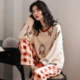 南极人 Осенняя хлопковая пижама, летний милый демисезонный комплект для школьников, в корейском стиле