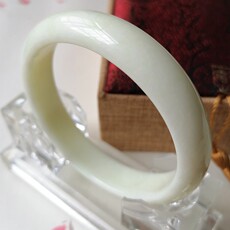 Украшения на руку 天然玉石蓝田玉手镯陕西旅游文化品牌象牙色玉镯子高品质白润细腻