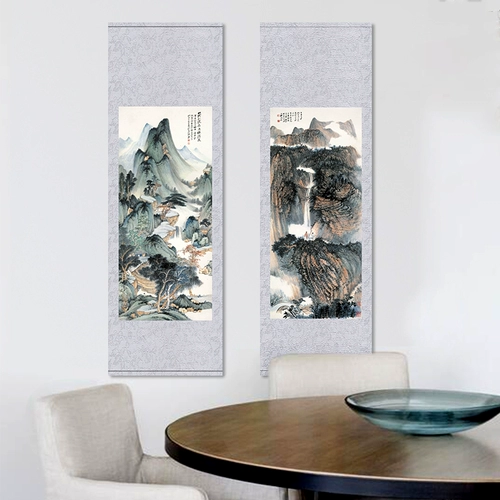 [Оформление] Новый китайский стиль Zhang Daqian Canglang Рыбалка карта флейты стоящая ось и украшение крыльца живопись китайская живопись Пейзажная живопись