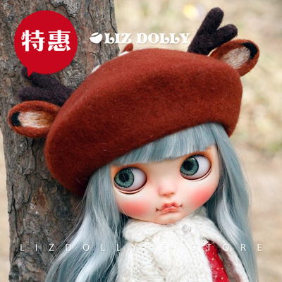 taobao agent Xiaobu Blythe Animal Rabbit Cat Baby with handmade wool felt literary three -dimensional ear Breda hat painter hat