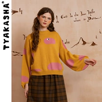 [Серия художников] Тякаша Такаша Свободные трикотажные капюшоны, свитер, женский иллюстрационный свитер