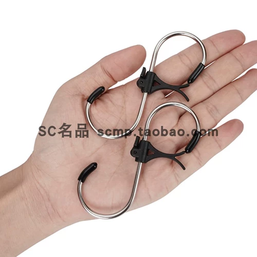 S-крючок, бытовой креативный крючок для карты, ветрозащитный крючок без перфорации, кухня, ванная комната, портативный S-образный крючок для улицы, черный