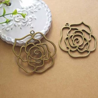 Бронзовый цвет одна 56 -мм полая большая роза 1 (7 выстрелов 10)