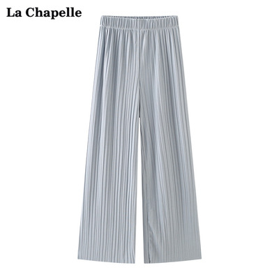 taobao agent La Chapeelle thread loose waist, waist wide -leg pants, female thin waist high waist loose, thin trousers