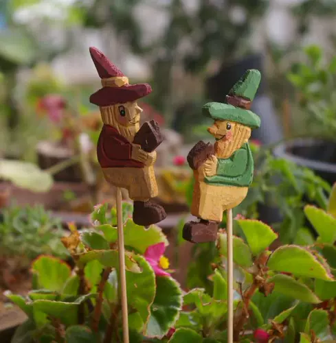 Садовое садоводство сочное украшение/простые деревянные резные деревянные кровати мини -цветочный цветок