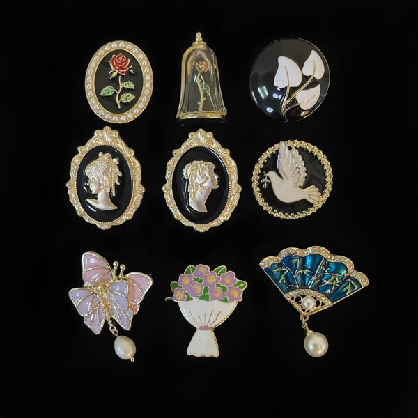 Ночь время ретро брошь коллекция